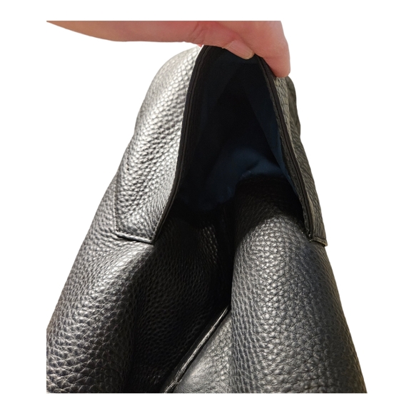 Cole Haan Black Pebbled Leather Hobo Bag - Picture 3 of 11